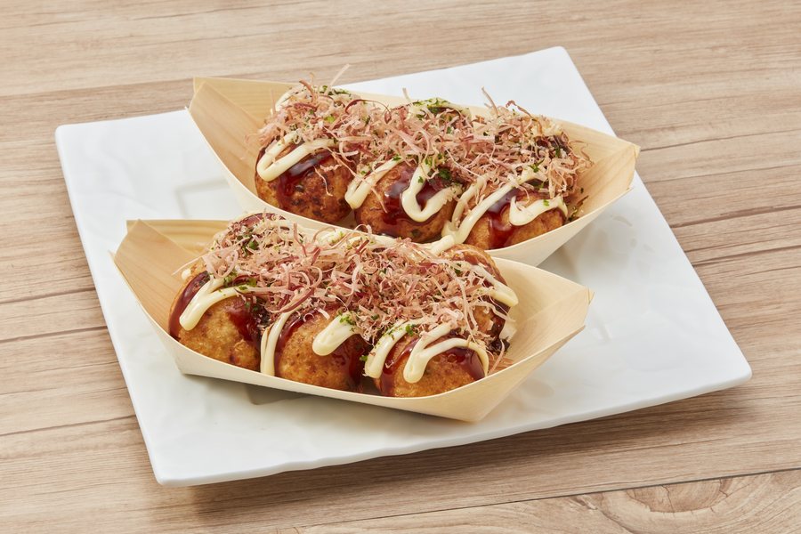 2舟に盛ったたこ焼き